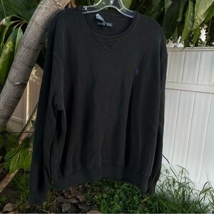 Vintage Polo By Ralph Lauren Black Sweater with a Small Embroidered Logo